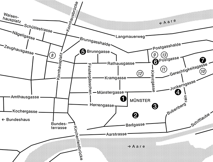 Lageplan Berner Innenstadt